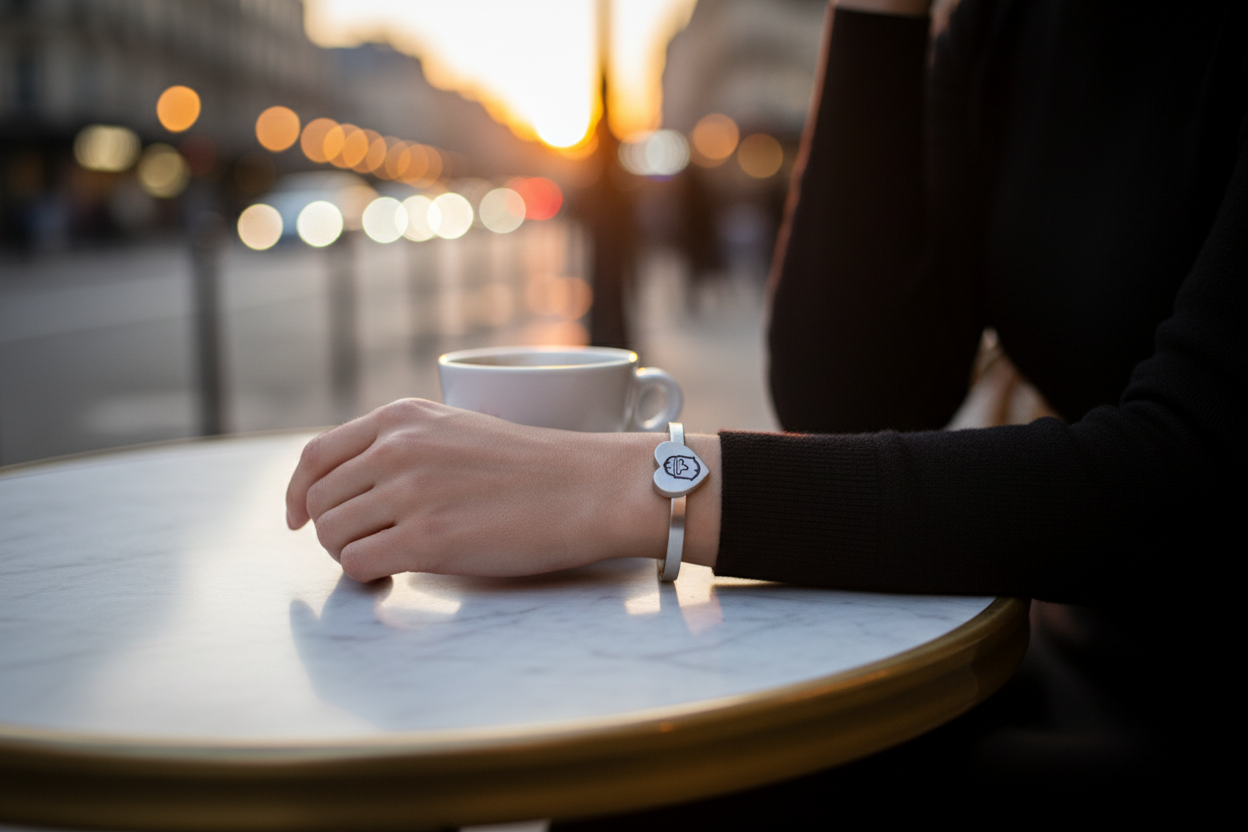 Bracelet manchette cœur Eterna™ par Trooper