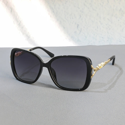 Trooper™ LuxSquare Black-Gold Sunglasses