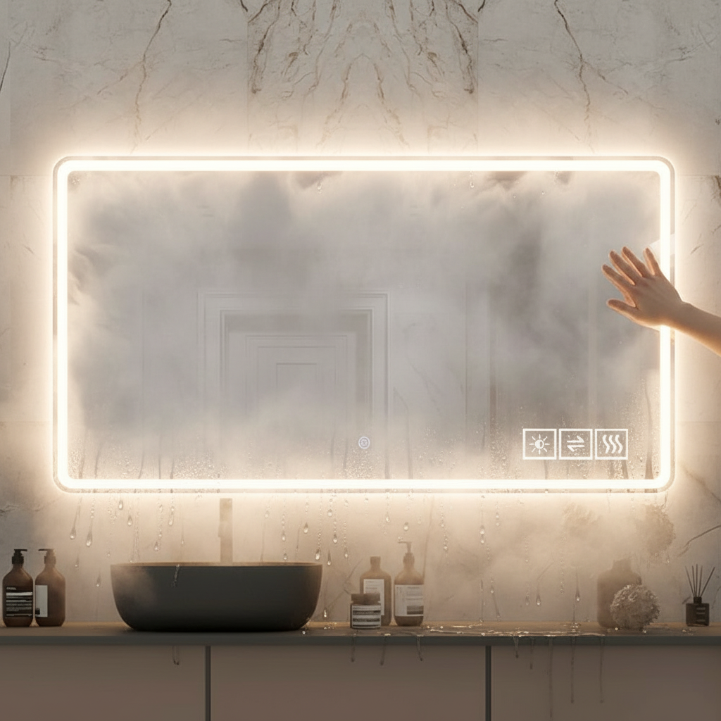 Trooper™ SteamMist XL Anti-Fog Wall Mirror (122×81 cm)