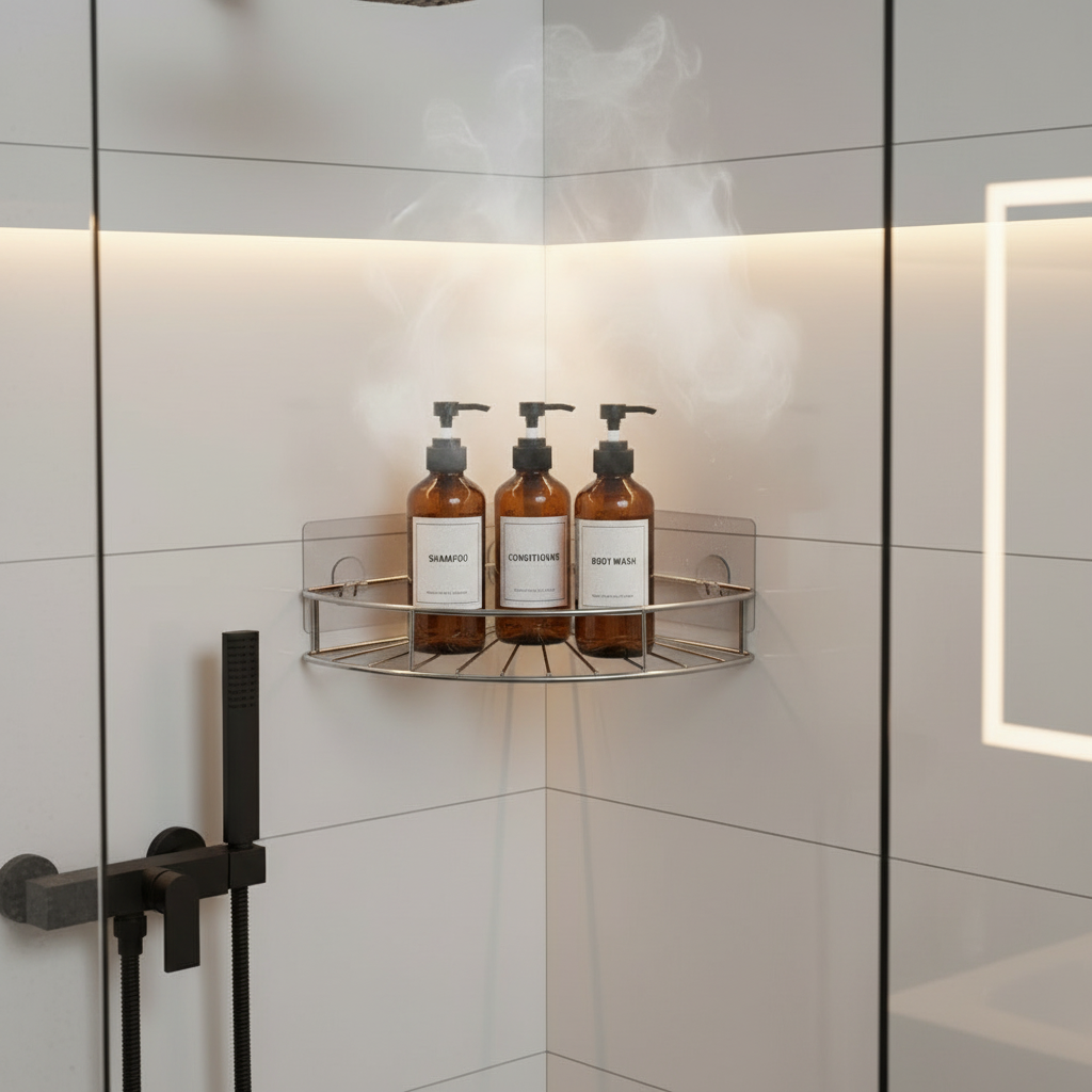 Trooper™ WallSafe Drill-Free Shower Shelf